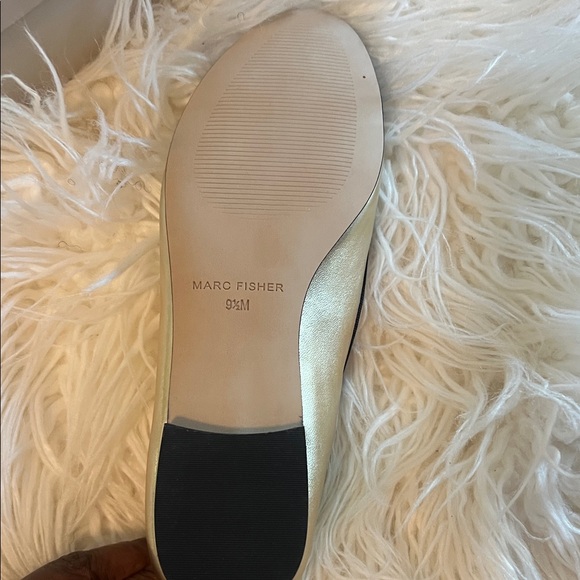 Marc Fisher Gold and Black Flats - Picture 3 of 6